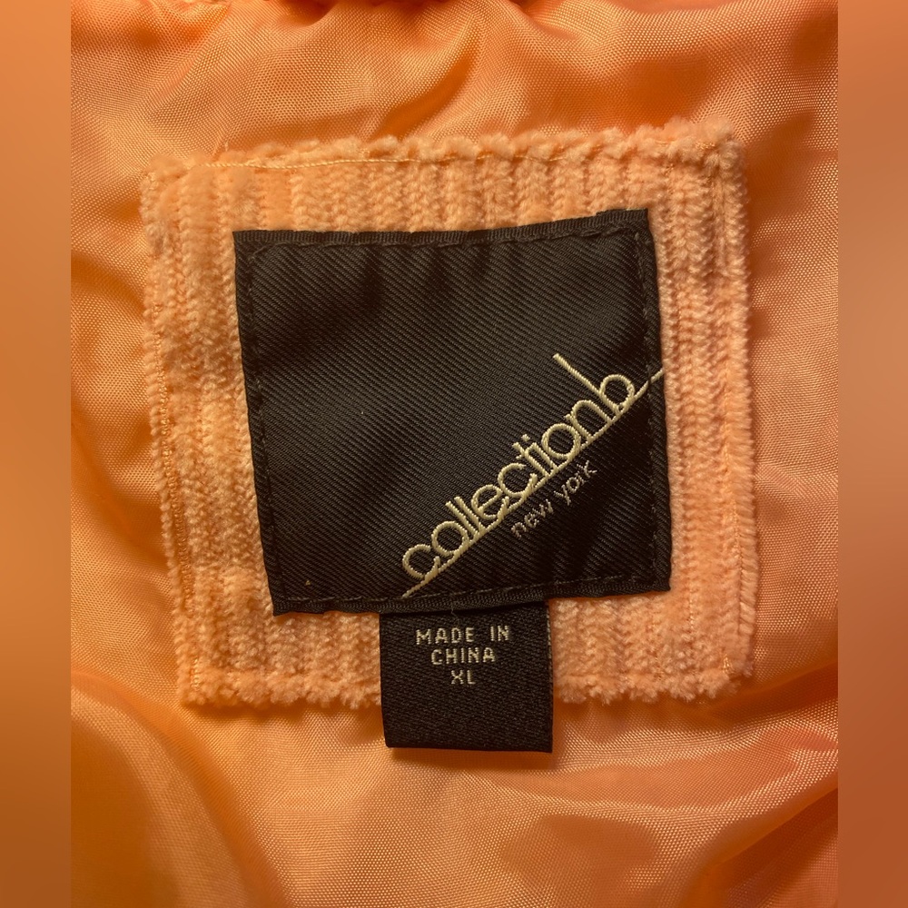 NWT Collection B‎ Juniors Cropped Corduroy Puffer Coat in Peach Soft - Picture 7 of 8